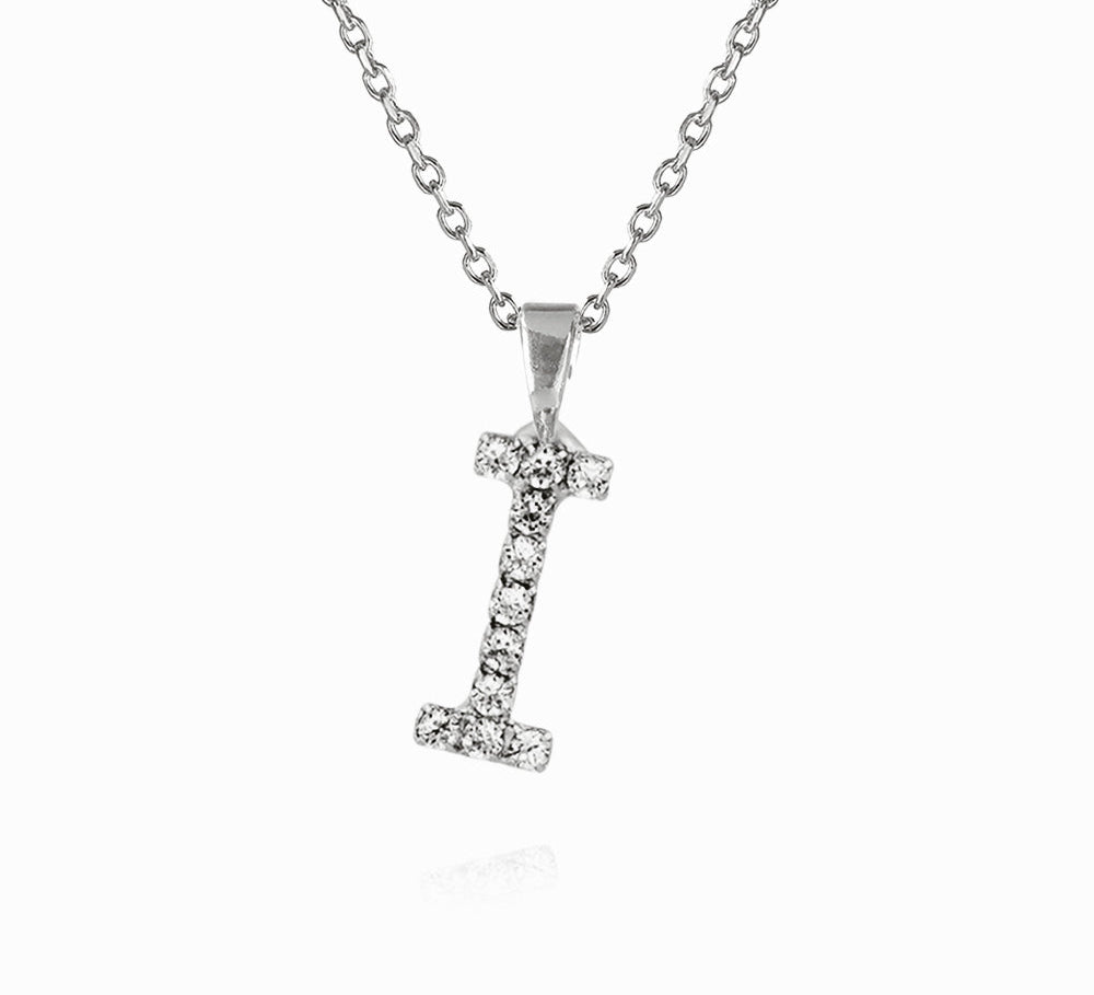 Mini Letter Necklace I / Crystal