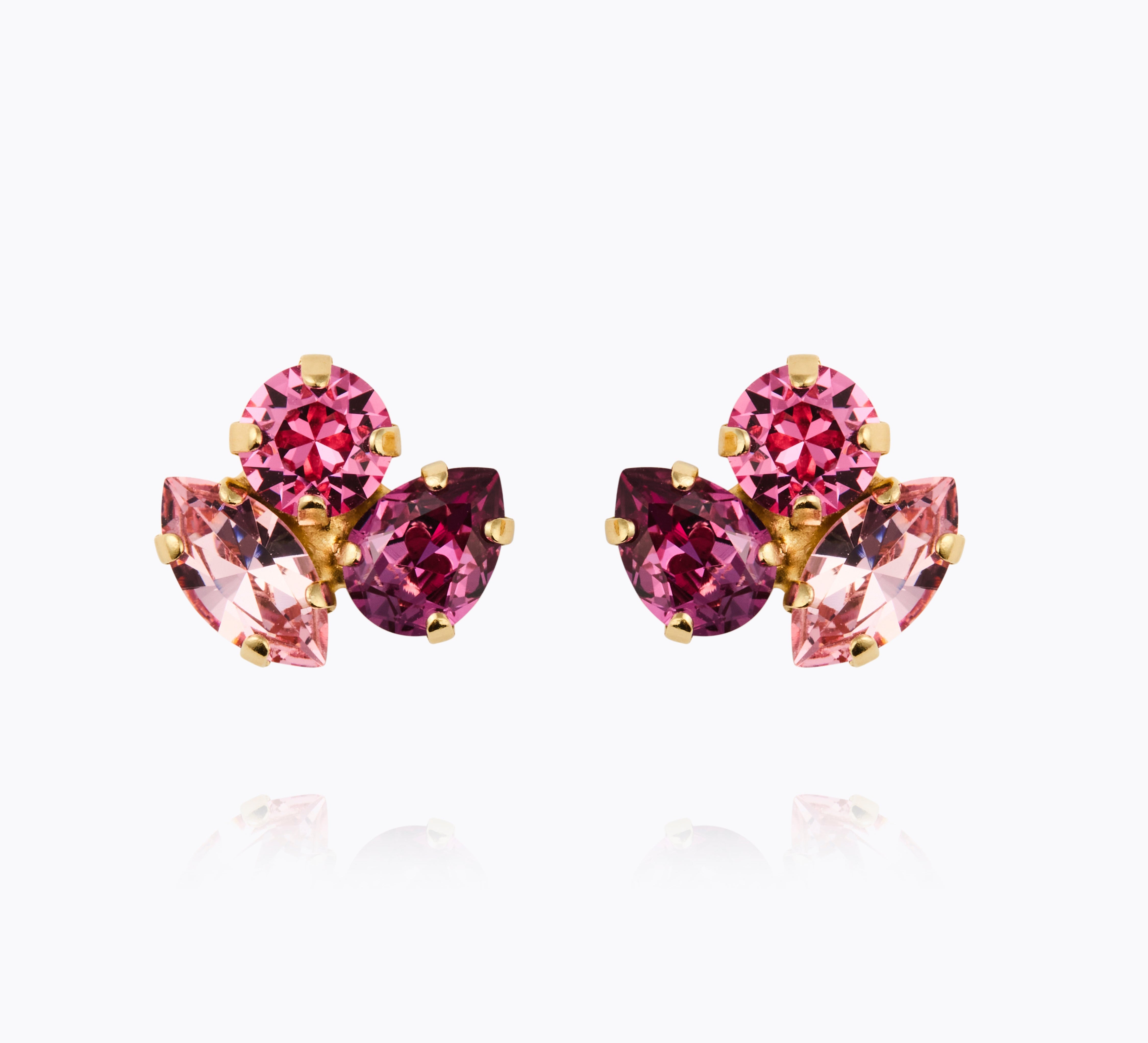 Caroline Svedbom - Ana Earrings Dark Rose Combo Gold