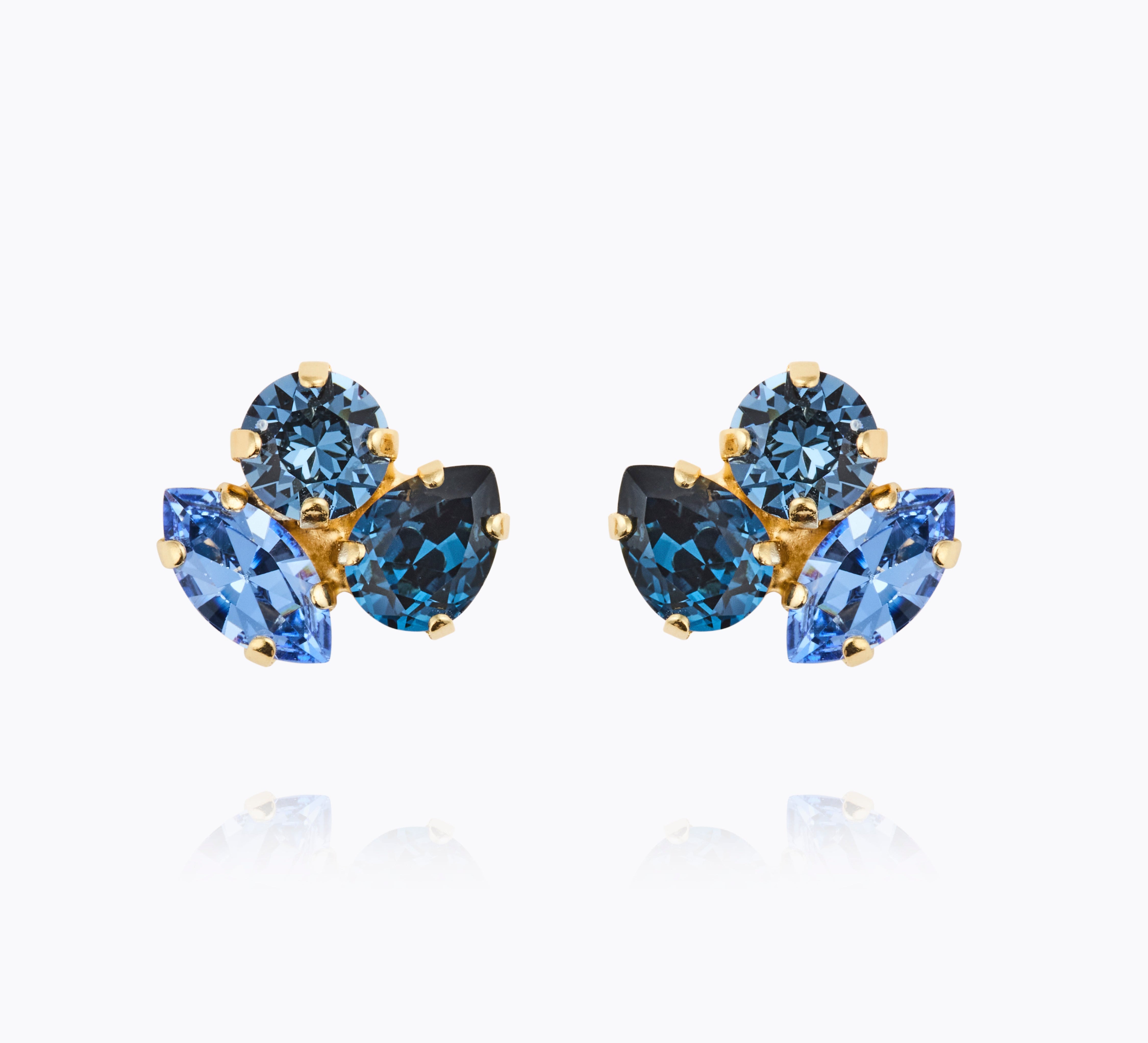 Caroline Svedbom - Ana Earrings Denimblue Combo Gold