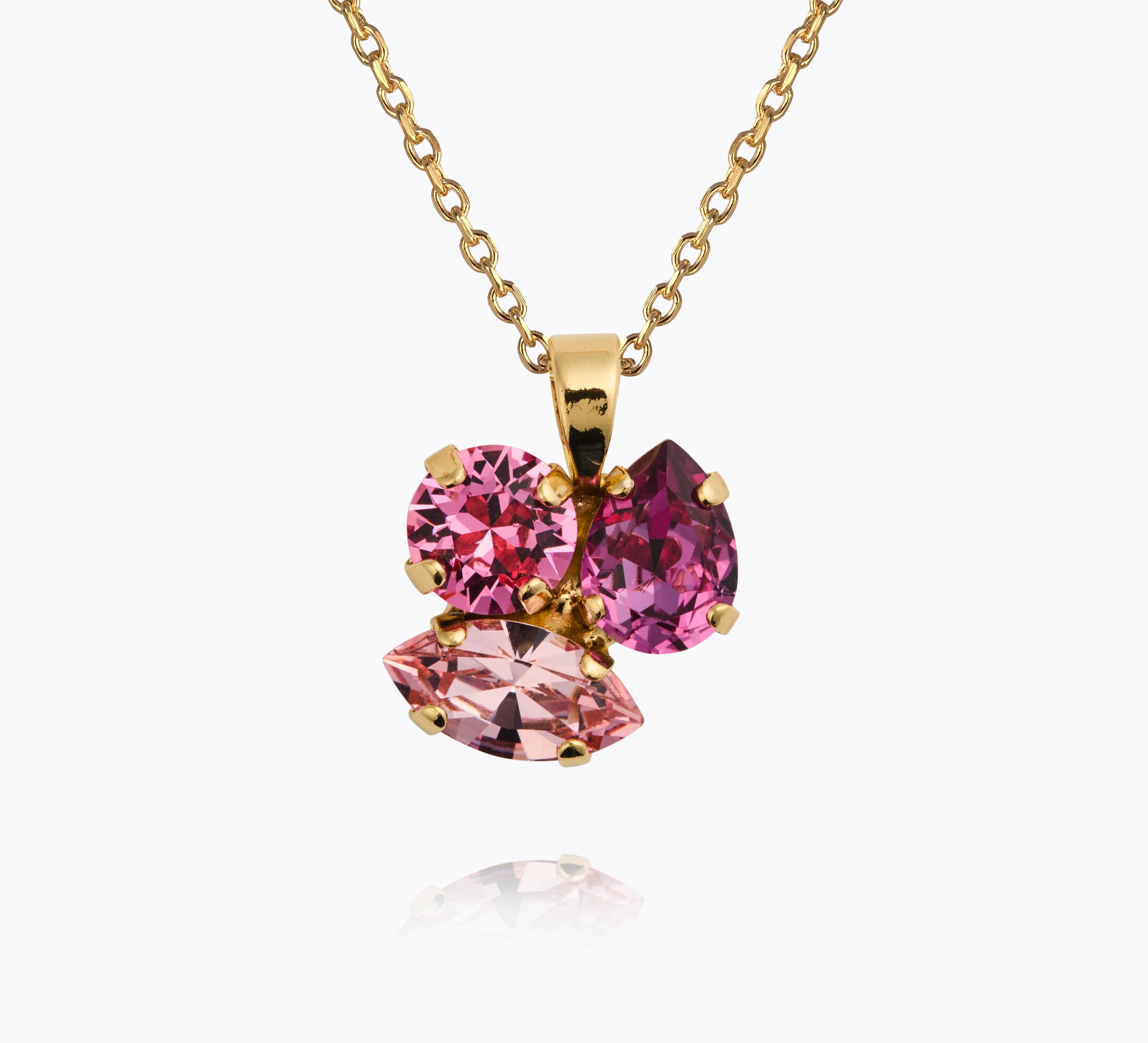 Caroline Svedbom - Ana Necklace Dark Rose Combo Gold