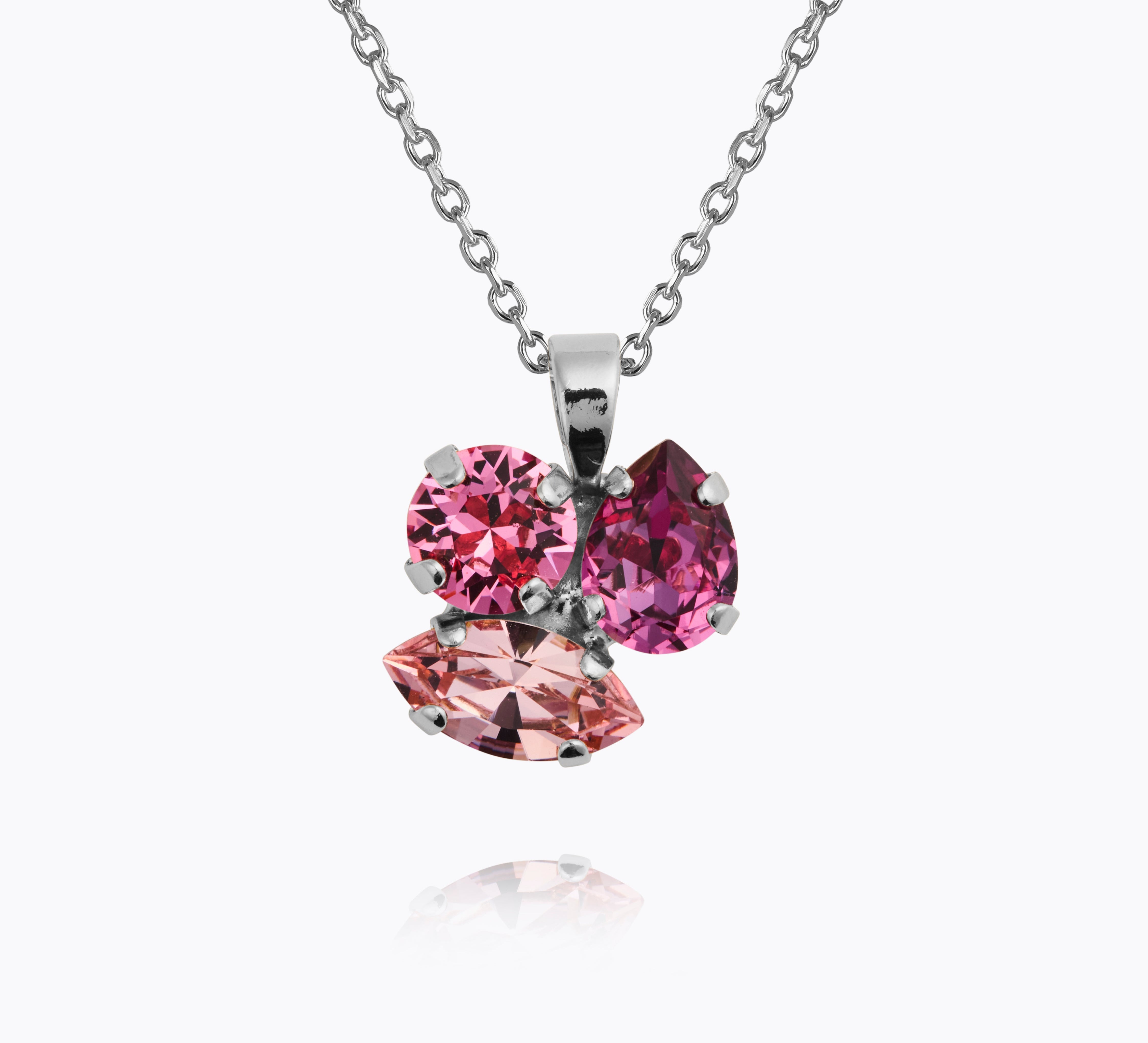 Caroline Svedbom - Ana Necklace Dark Rose Combo Rhodium