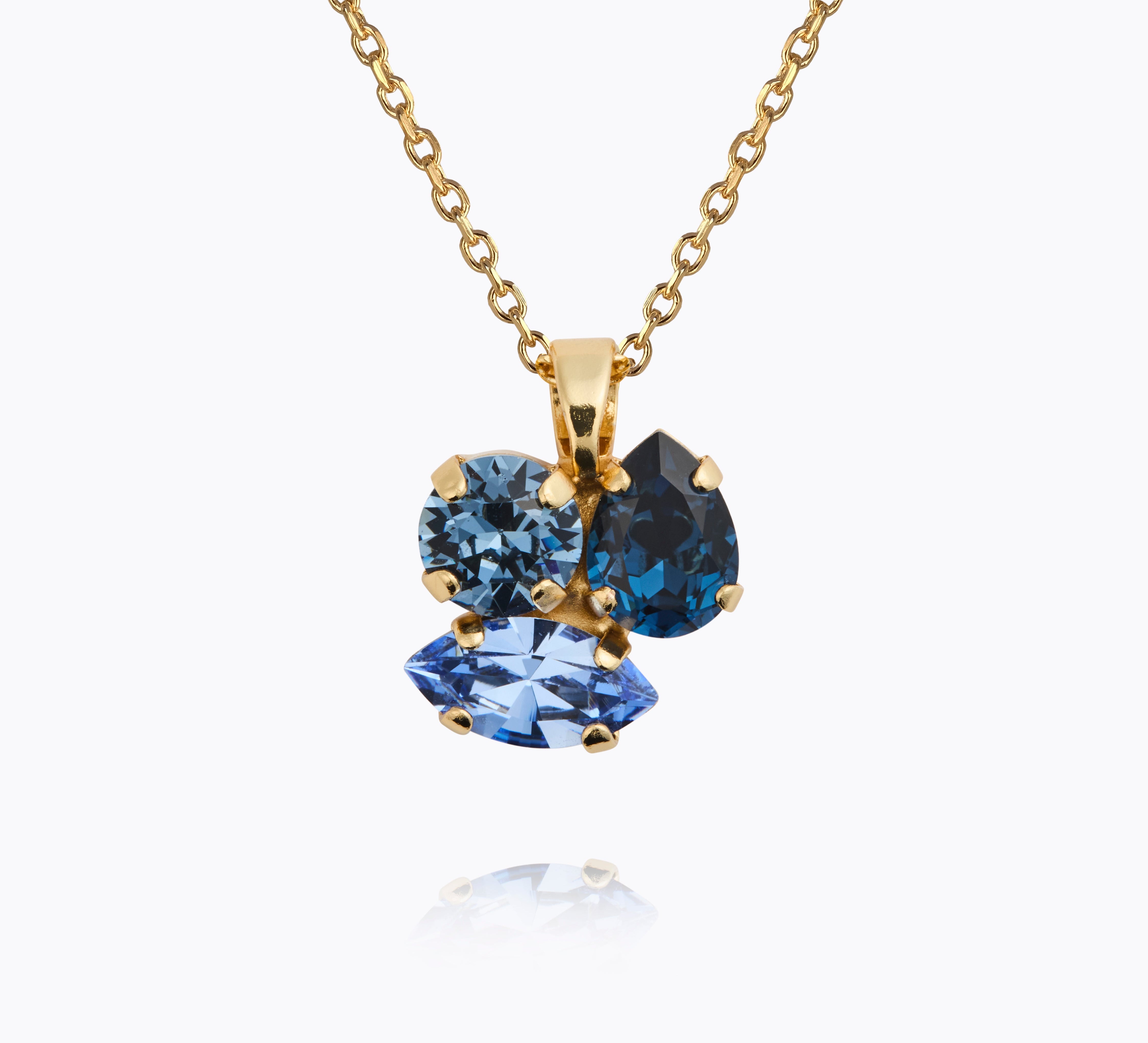 Caroline Svedbom - Ana Necklace Denimblue Combo Gold