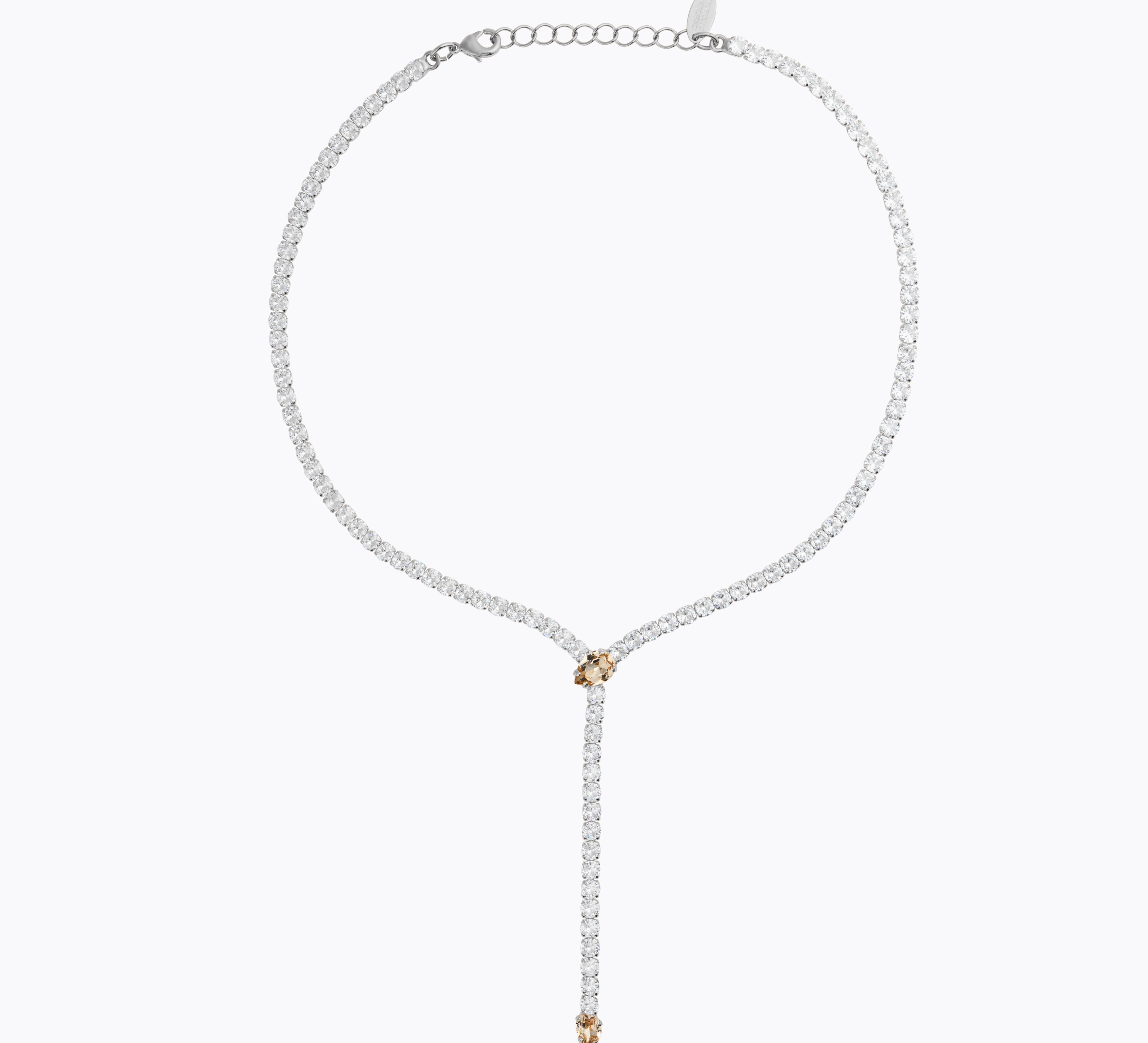 Caroline Svedbom - Together With You Necklace Crystal Silk Rhodium
