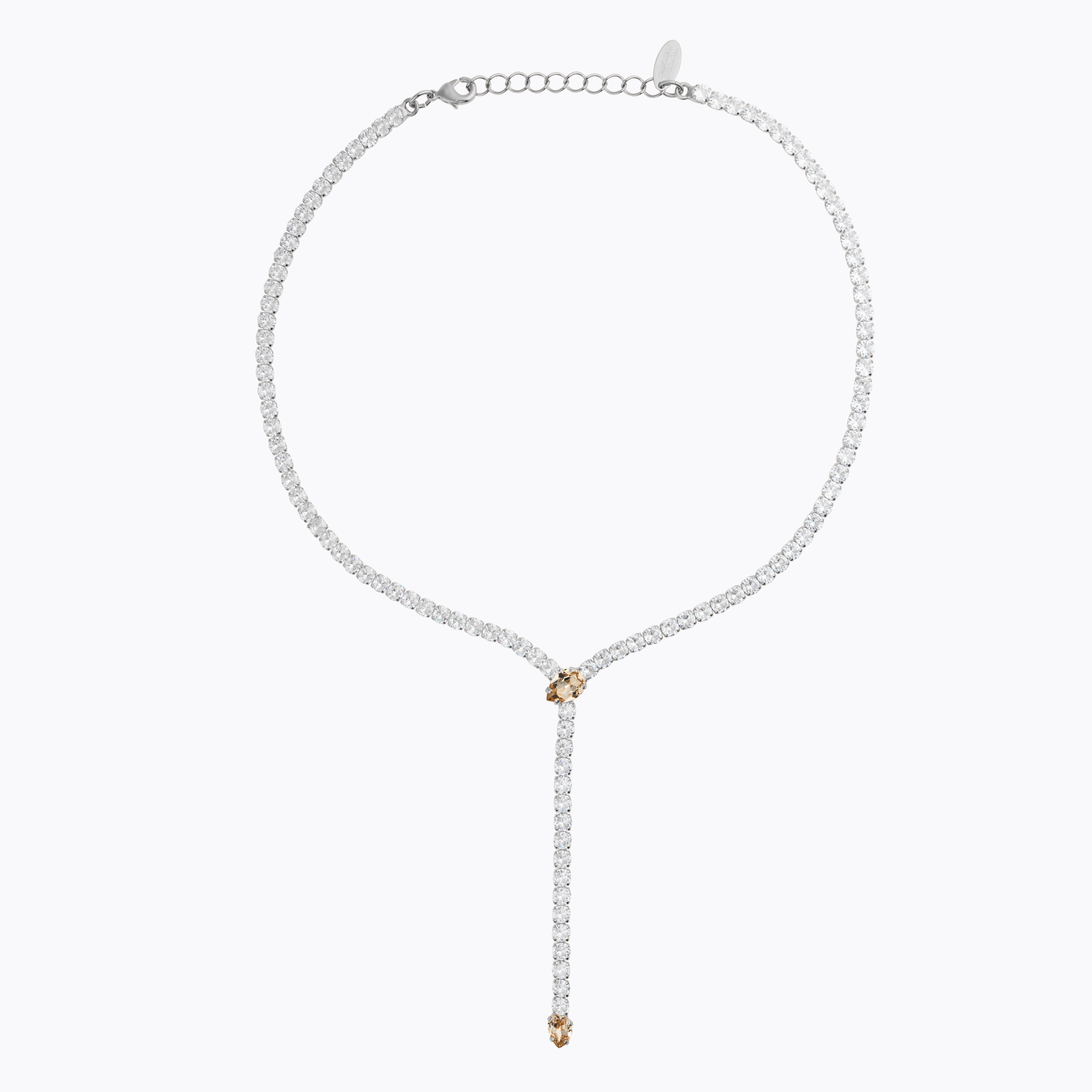 Caroline Svedbom - Together With You Necklace Crystal Silk Rhodium