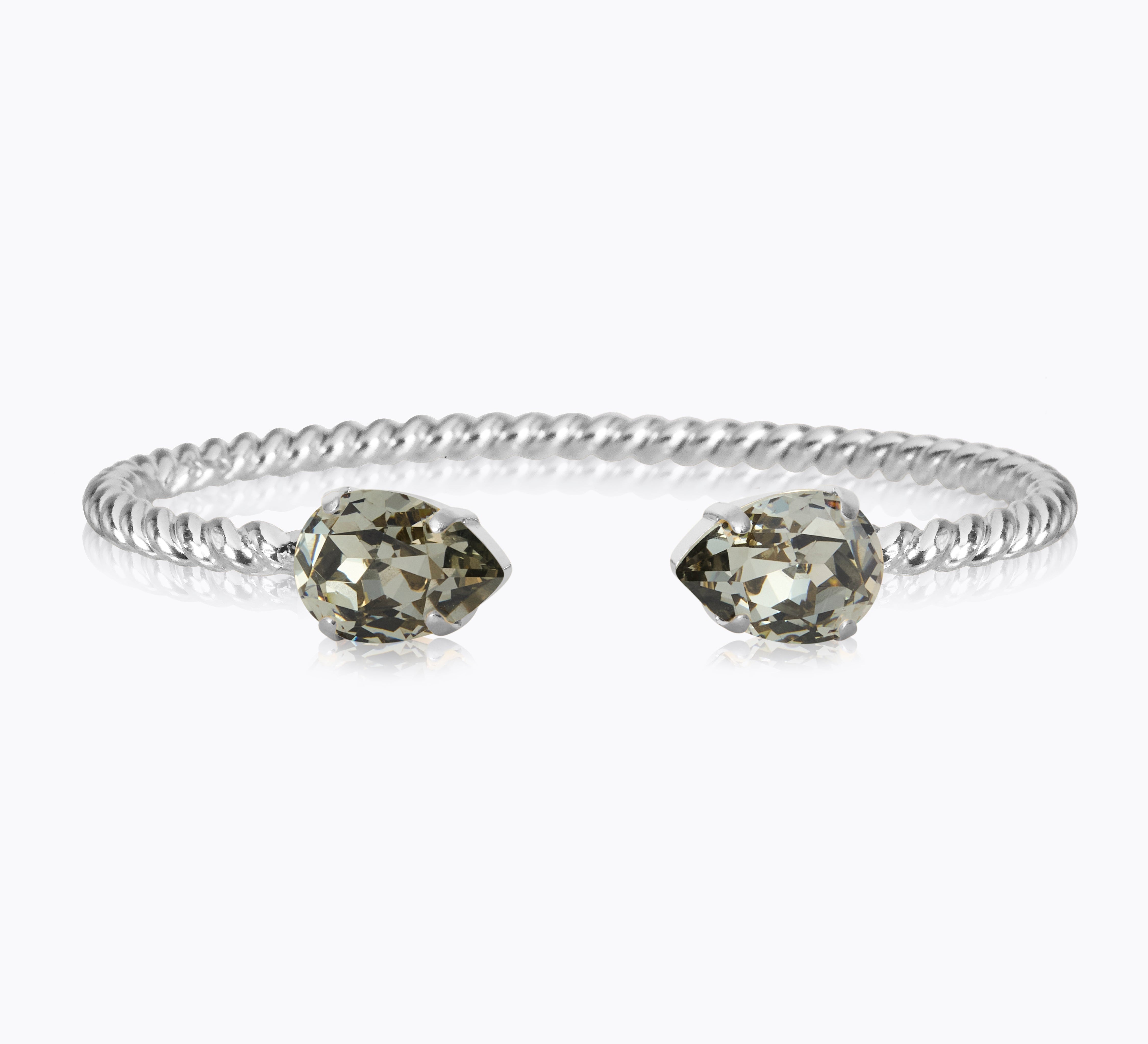 Caroline Svedbom - Mini Drop Bracelet Black Diamond Rhodium