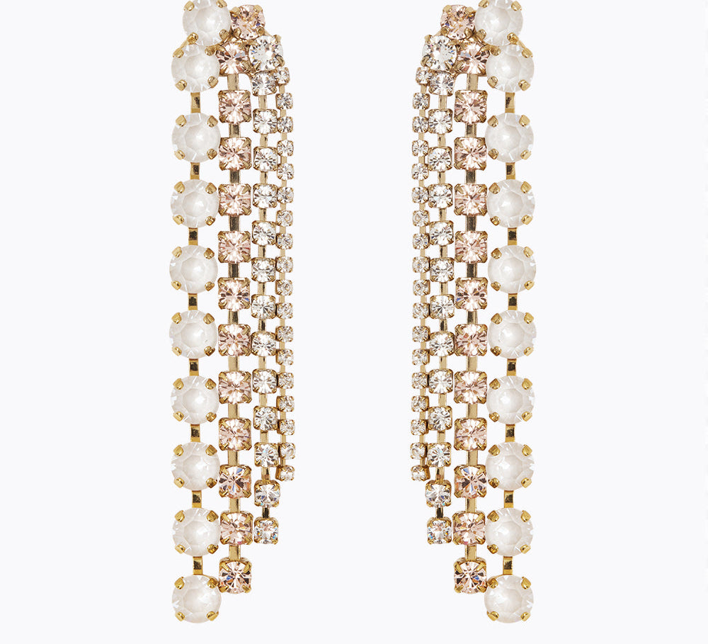 Caroline Svedbom - Camilia Earrings Electric White Combo Gold