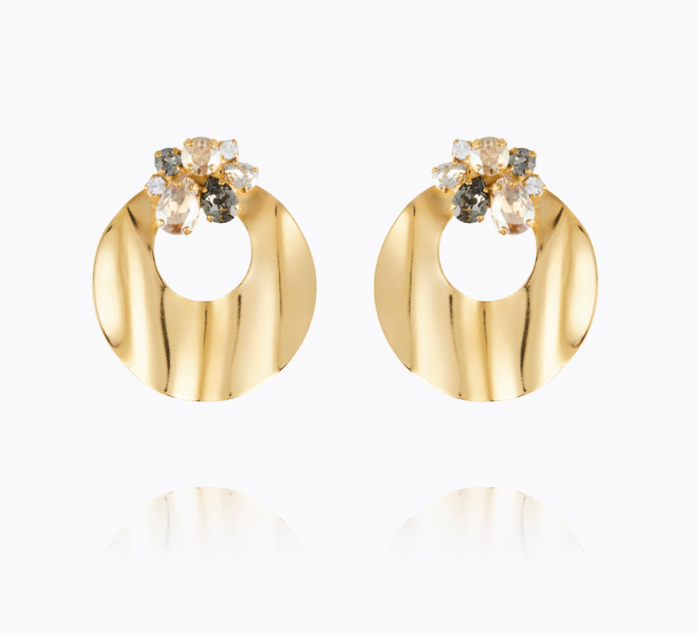 Caroline Svedbom - Cay Earrings Black Golden Combo Gold