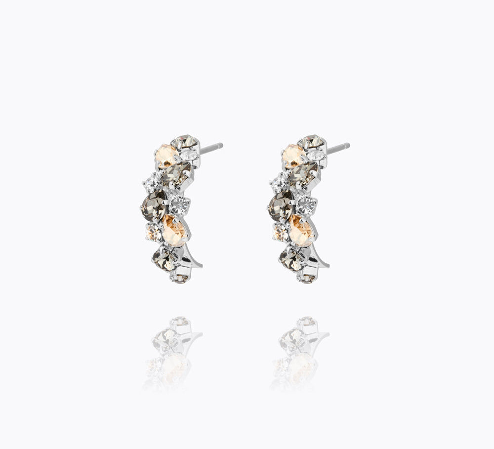 Caroline Svedbom - Gabriella Earrings Black Golden Combo Rhodium