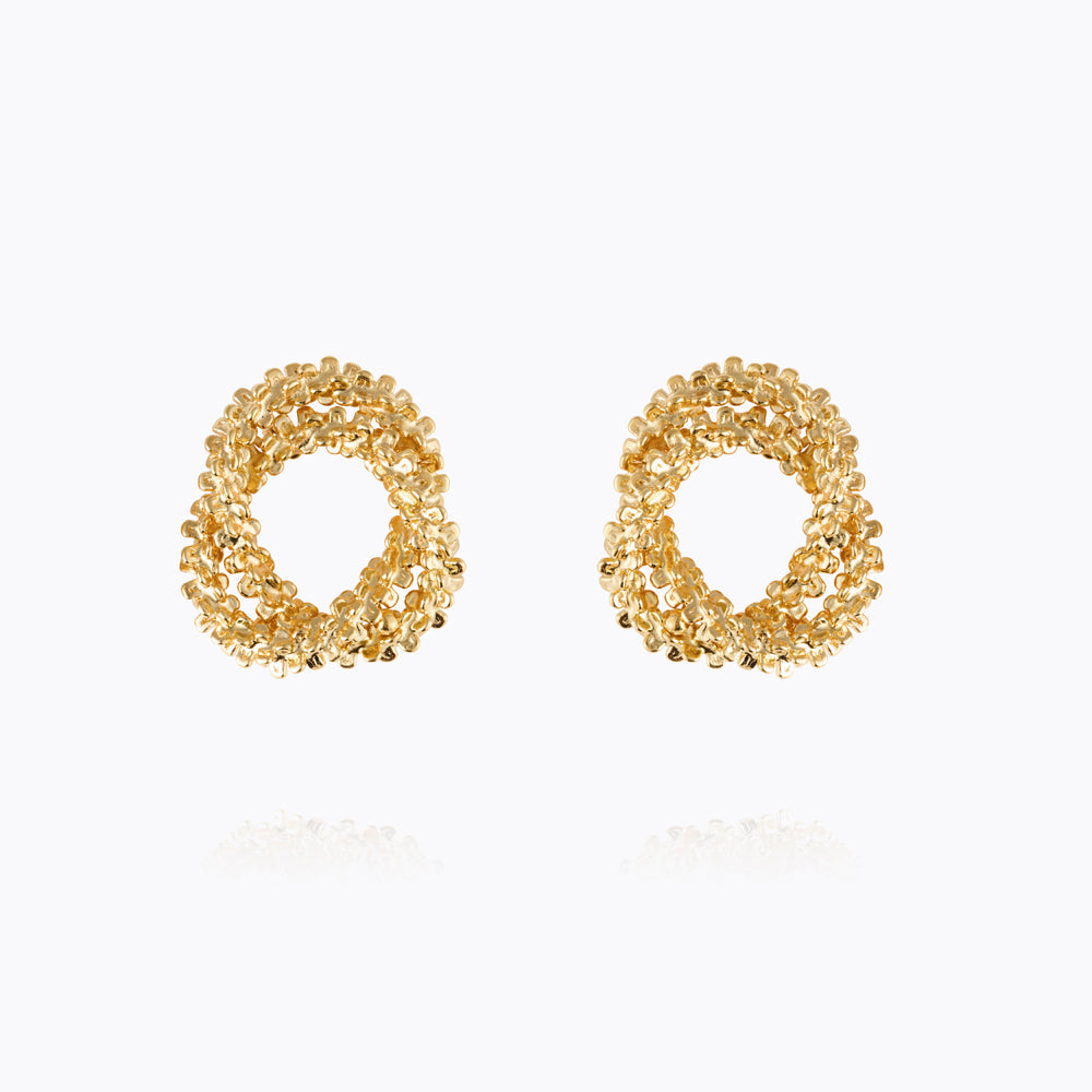エルセーヌ　ノンセルクイックwith SUPER　jewelry　ball Caroline Svedbom - Gemma Knot Earrings Gold Gold – Caroline