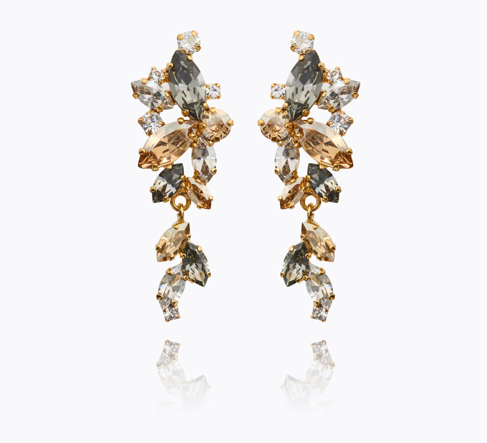 Caroline Svedbom - Jannice Earrings Black Golden Combo Gold