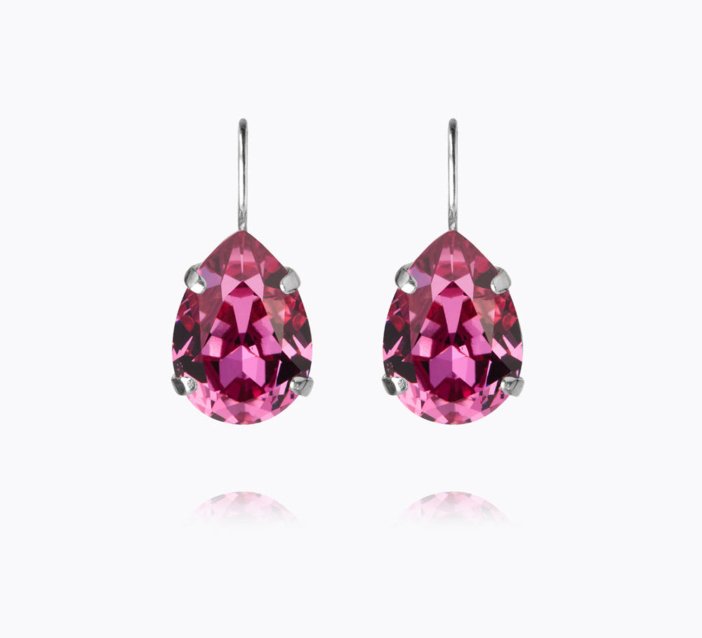 Caroline Svedbom - Mini Drop Clasp Earrings Dark Rose Rhodium