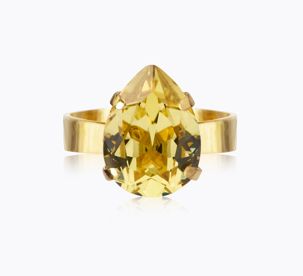 Caroline Svedbom - Mini Drop Ring Dark Jonquil Gold