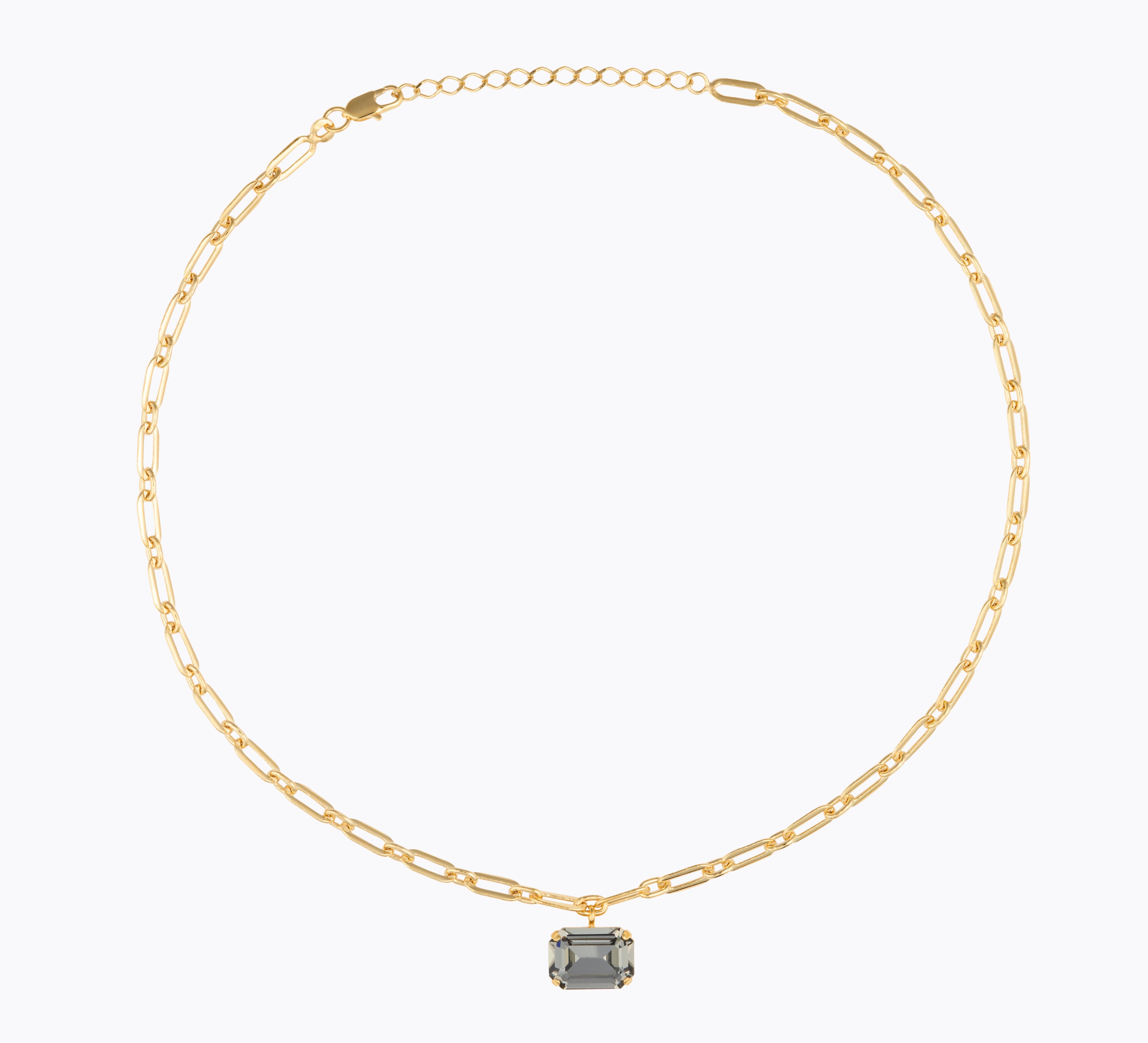Caroline Svedbom - Mini Lydia Necklace Black Diamond Gold