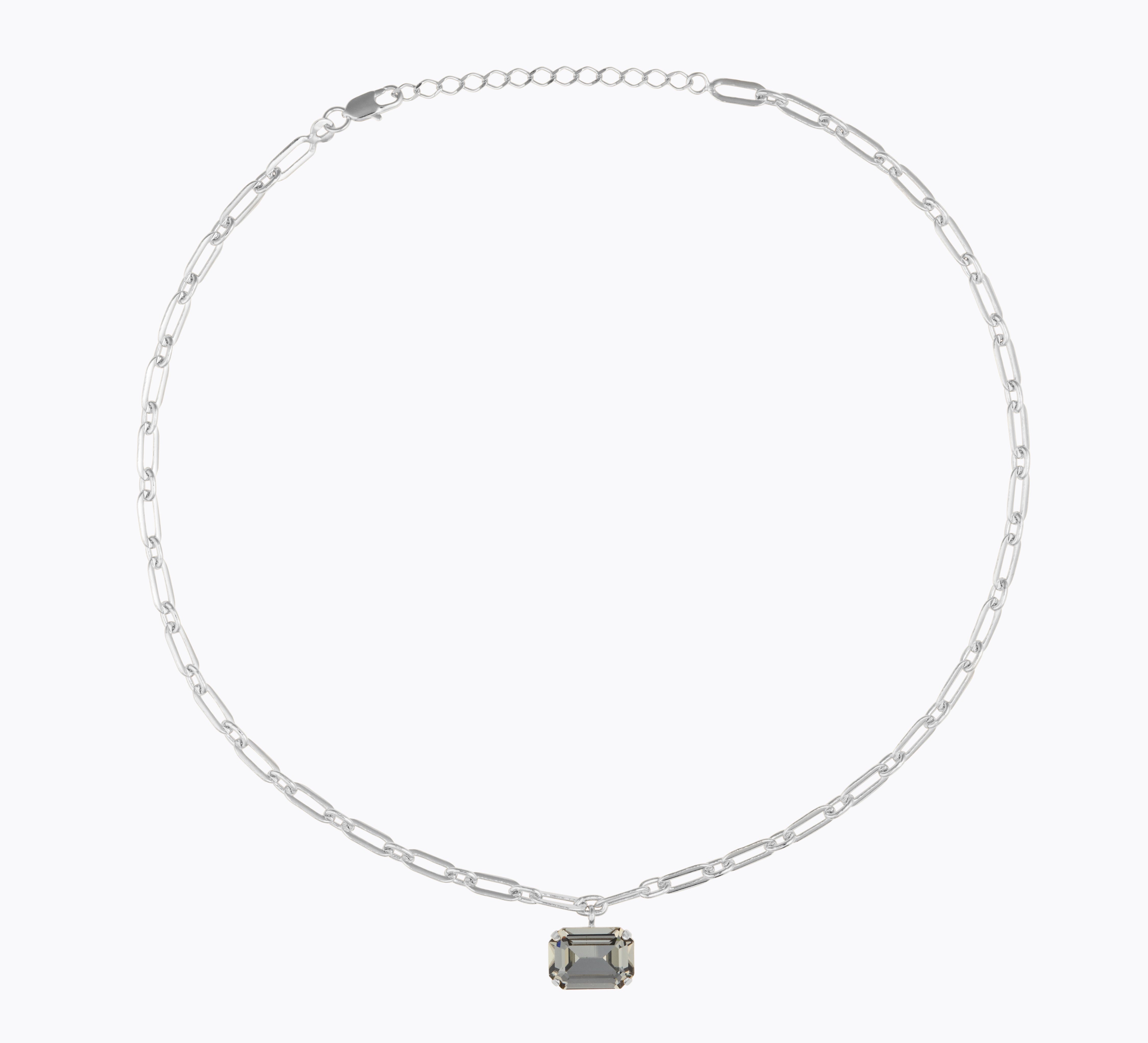 Caroline Svedbom - Mini Lydia Necklace Black Diamond Rhodium