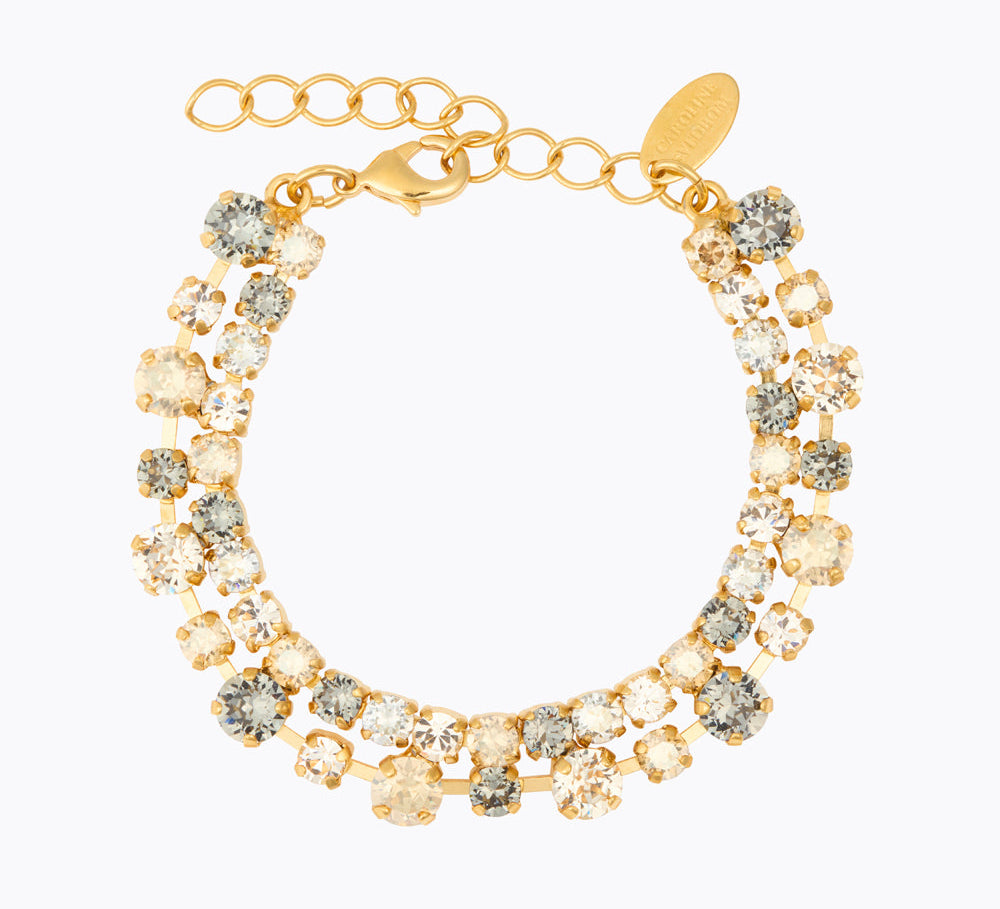 Caroline Svedbom - Mini Pomona Bracelet Black Golden Combo Gold