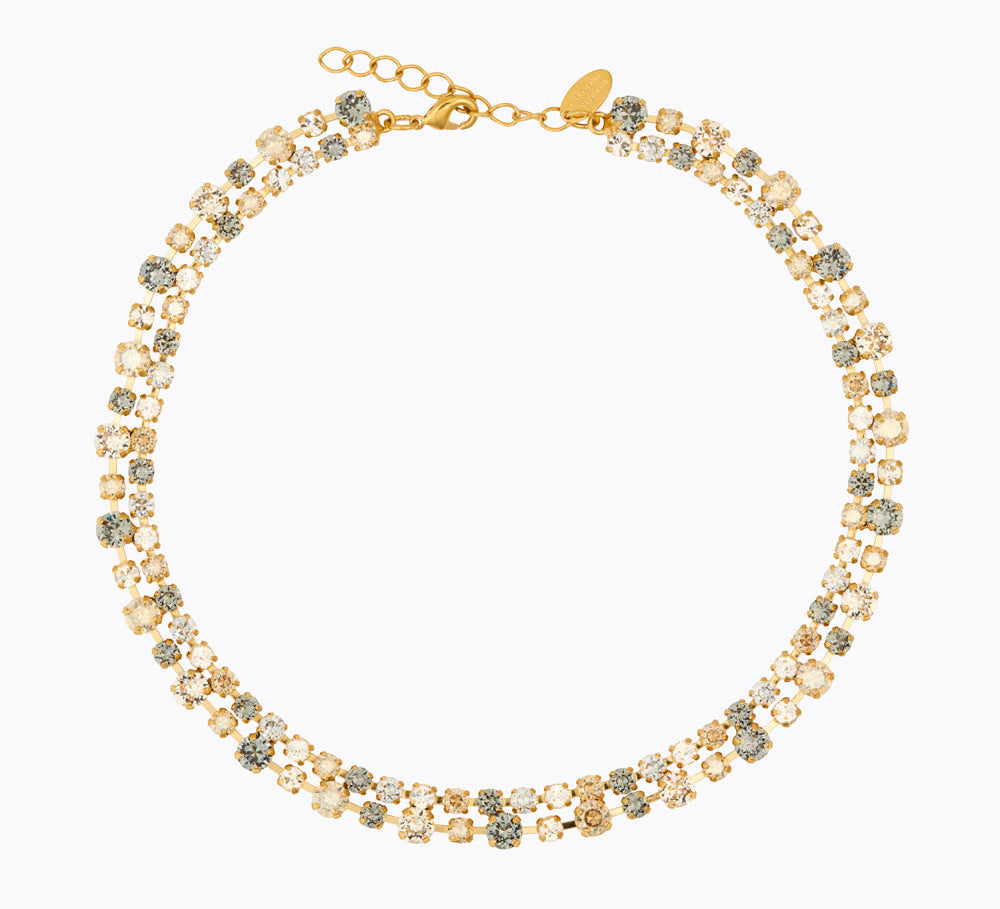 Caroline Svedbom - Mini Pomona Necklace Black Golden Combo Gold