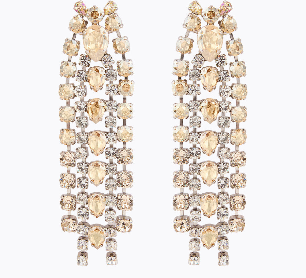 Caroline Svedbom - Penelope Earrings Golden Combo Rhodium