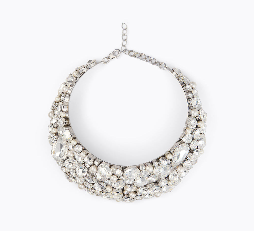 Caroline Svedbom - Katia Necklace Pearl Crystal Rhodium