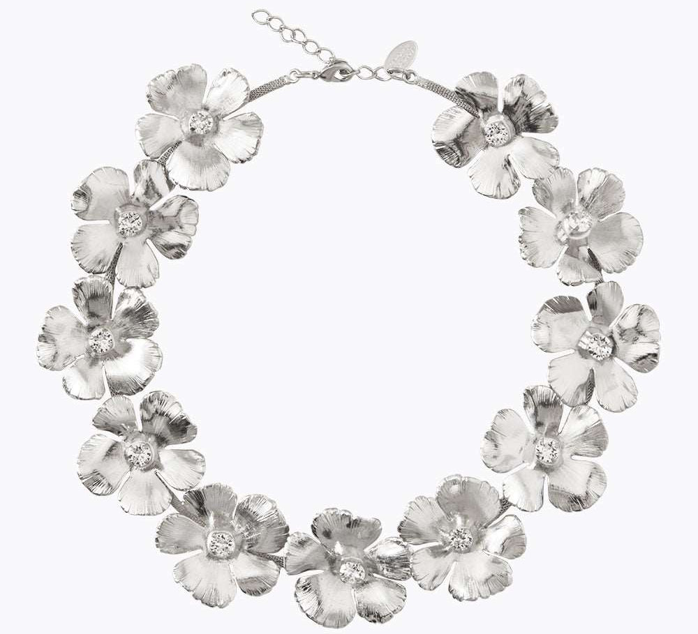 Anemone Grande Necklace / Crystal