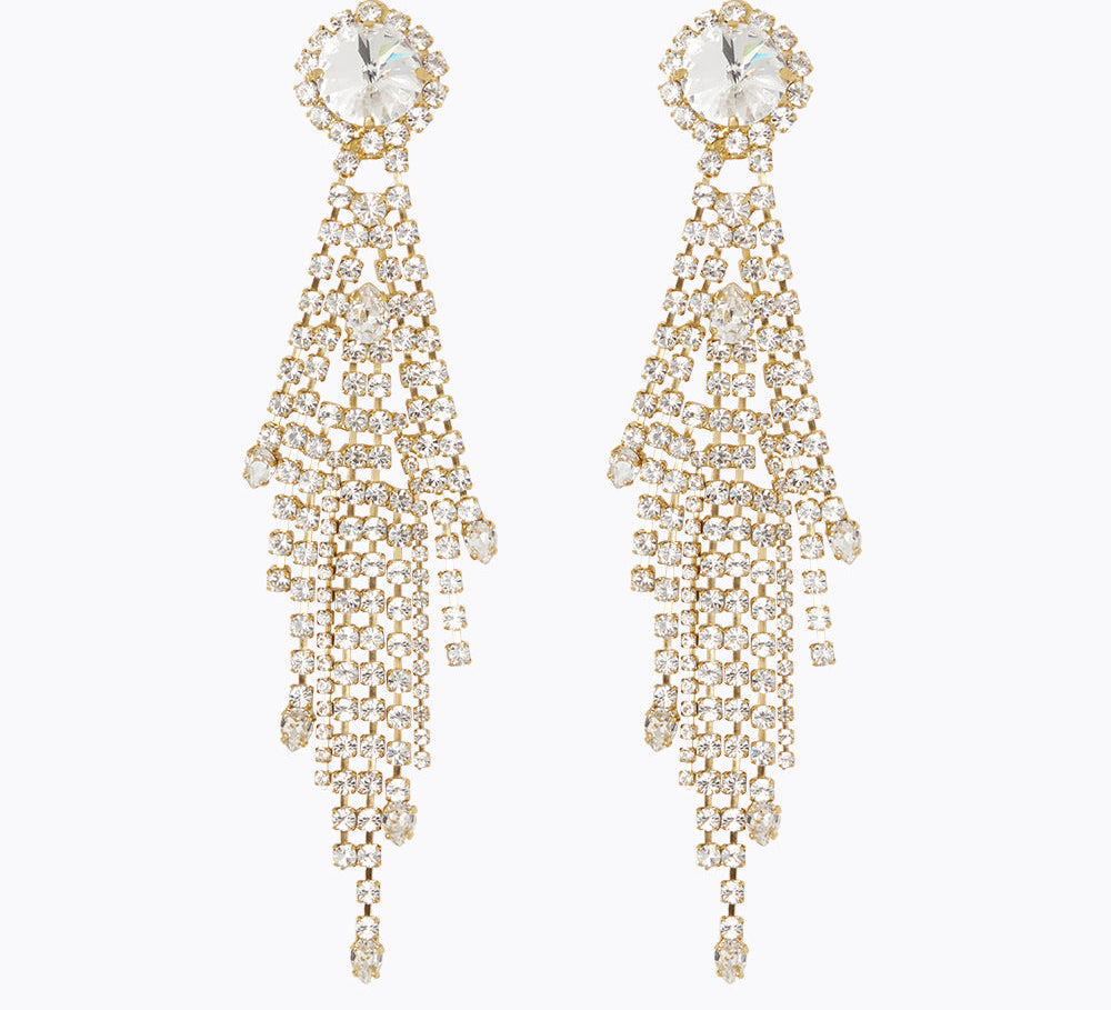 Caroline Svedbom - Cinderella Earrings Crystal Gold