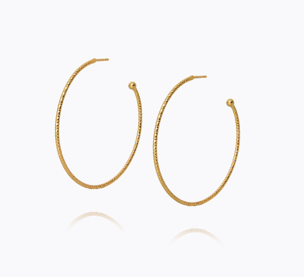 Caroline Svedbom - Evita Loop Earrings Gold Gold