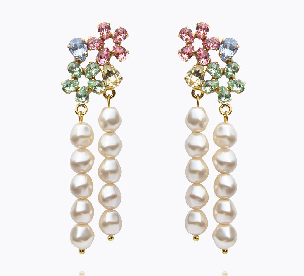 Caroline Svedbom - May Pearl Earrings Pastel Combo Gold
