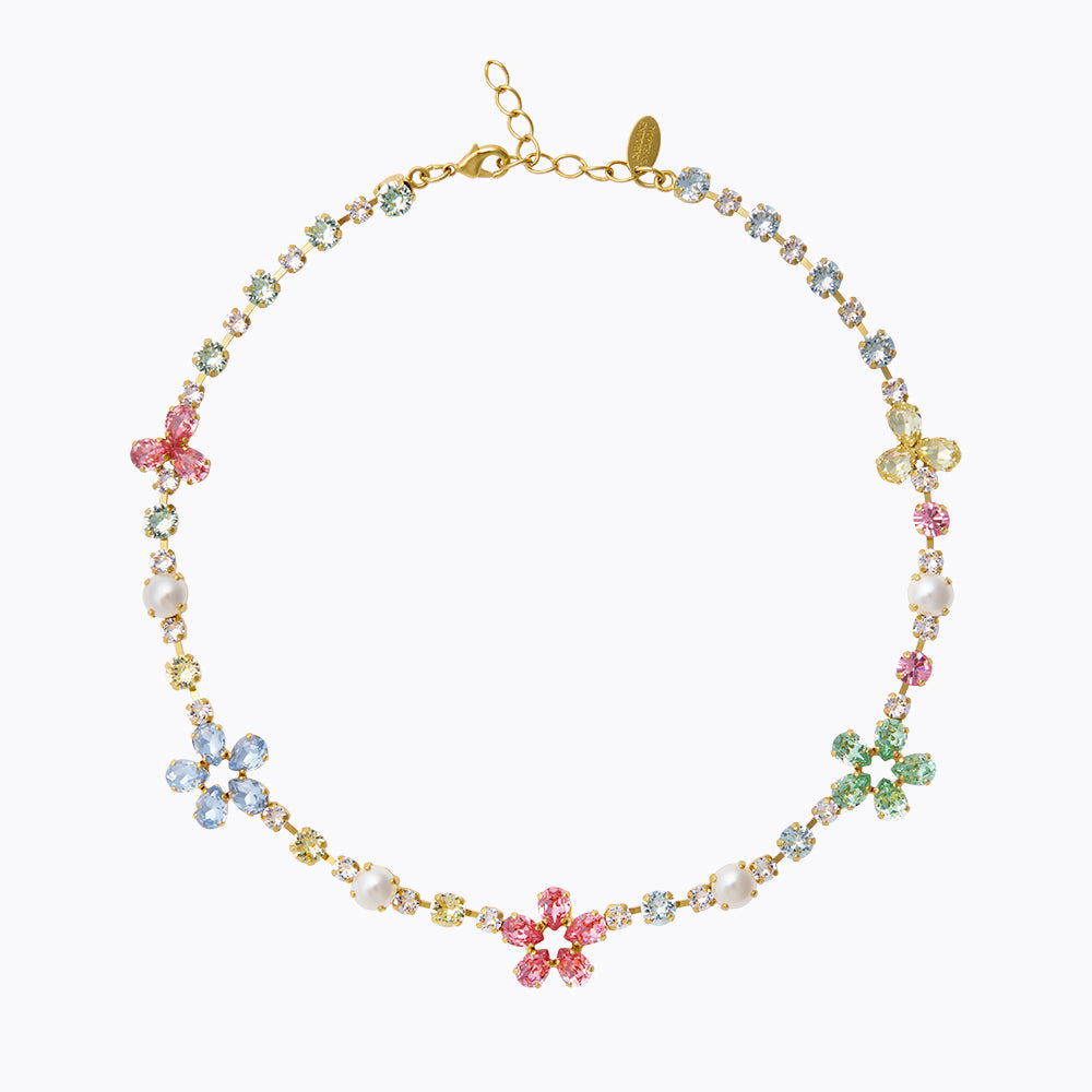 Caroline Svedbom - May Statement Necklace Pastel Combo Gold