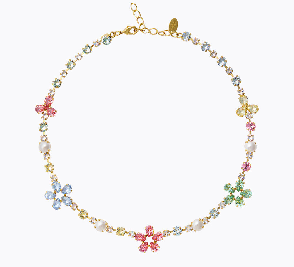 Caroline Svedbom - May Statement Necklace Pastel Combo Gold
