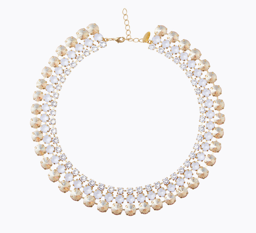 Caroline Svedbom - Elora Necklace Electric White Combo Gold