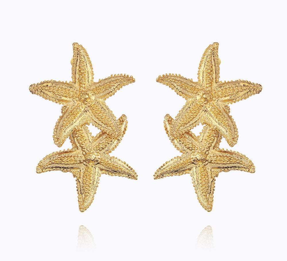 Caroline Svedbom - Grande Sea Star Earrings Gold