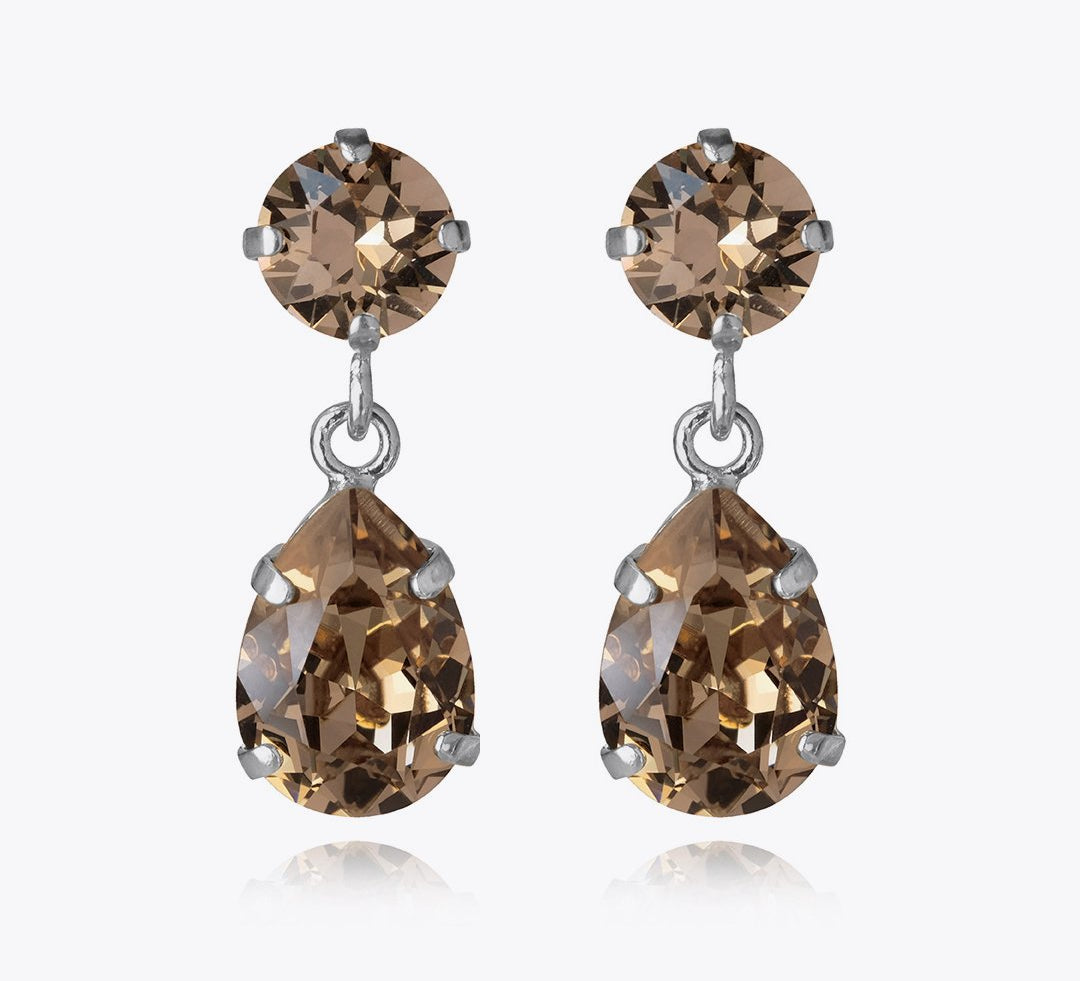 Mini Drop Earrings / Greige