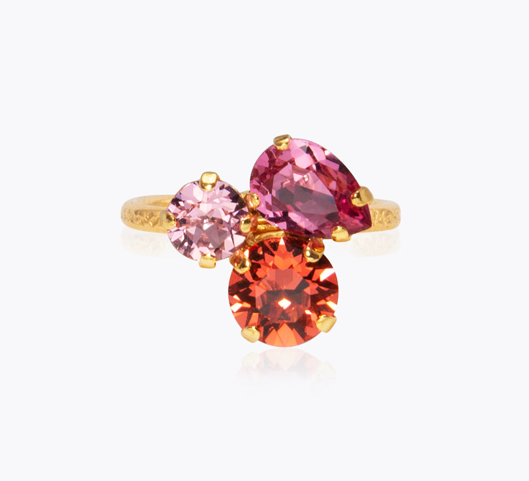 Caroline Svedbom - Colette Ring Coral Combo Gold