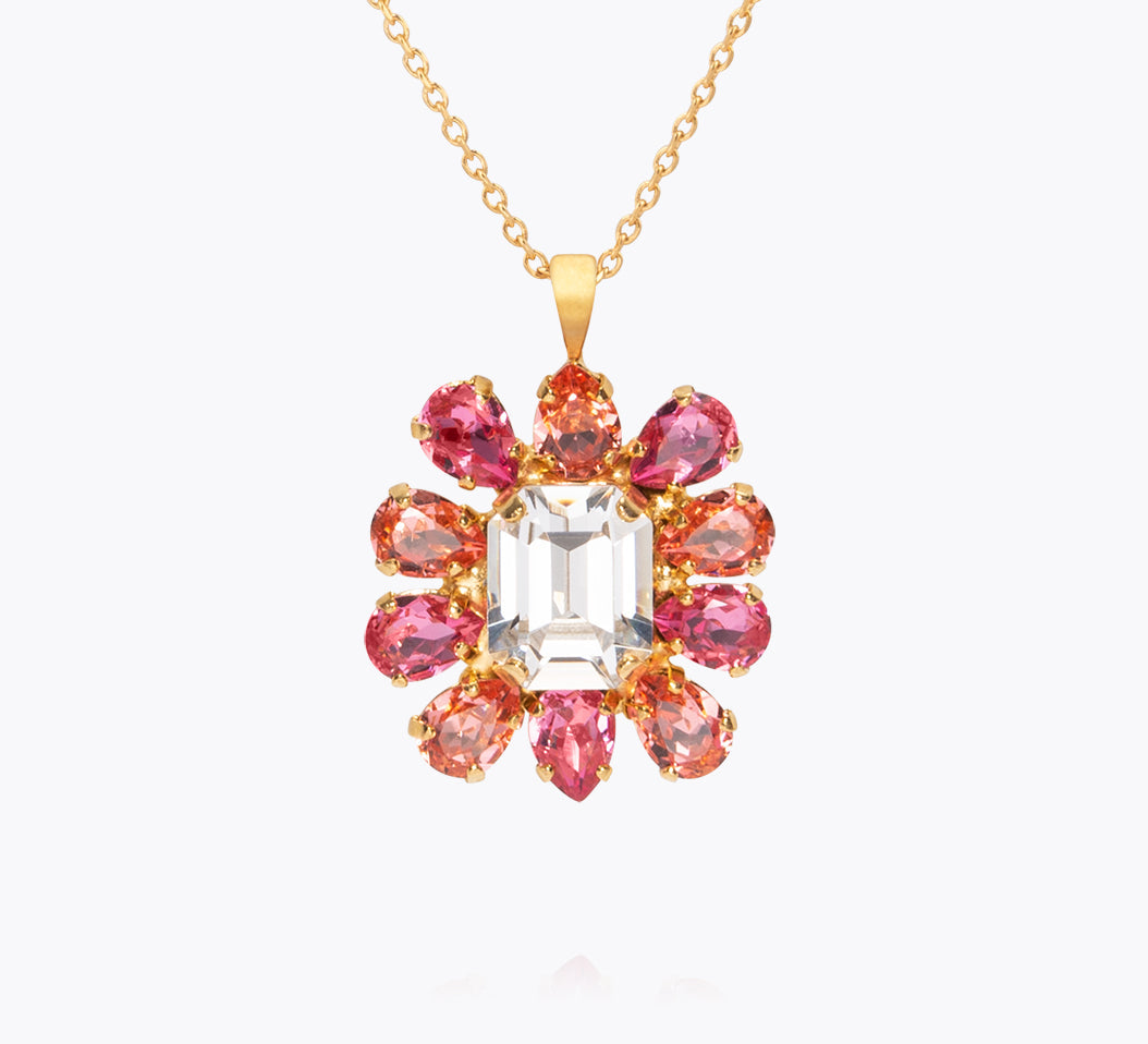 Caroline Svedbom - Peony Necklace Coral Combo Gold