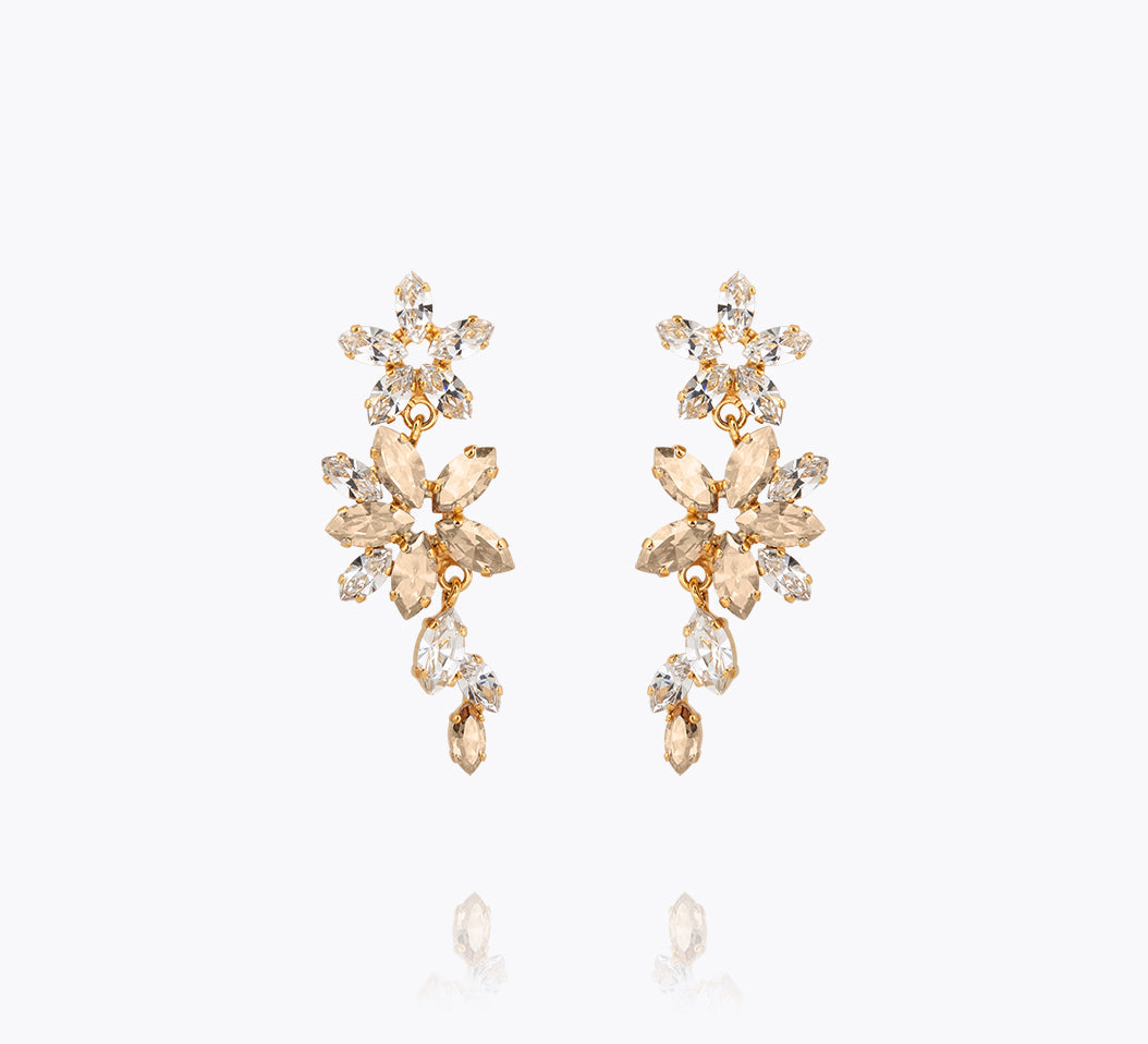 Caroline Svedbom - Melia Earrings Crystal Golden Shadow Gold