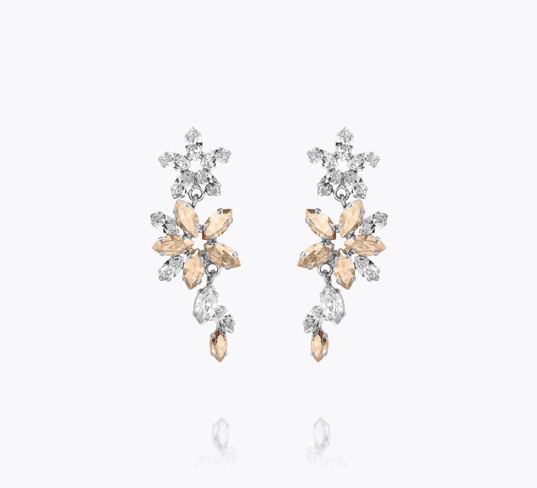 Caroline Svedbom - Melia Earrings Crystal Golden Shadow Rhodium
