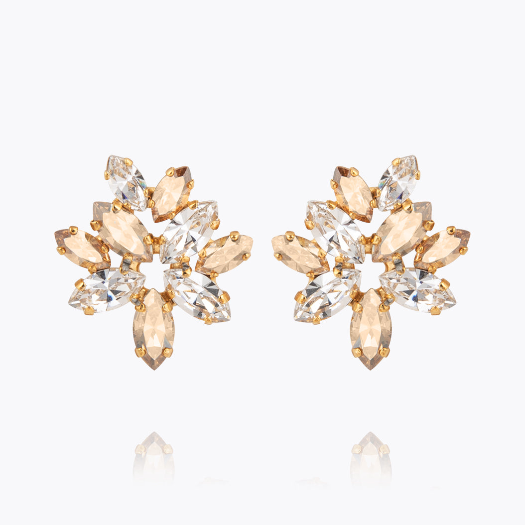 Caroline Svedbom - Melia Earcuff Crystal Golden Shadow Gold