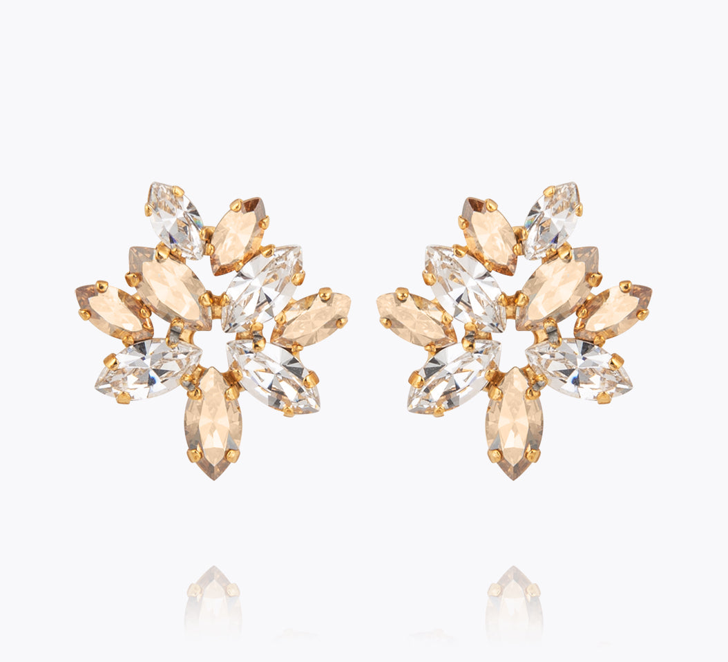 Caroline Svedbom - Melia Earcuff Crystal Golden Shadow Gold