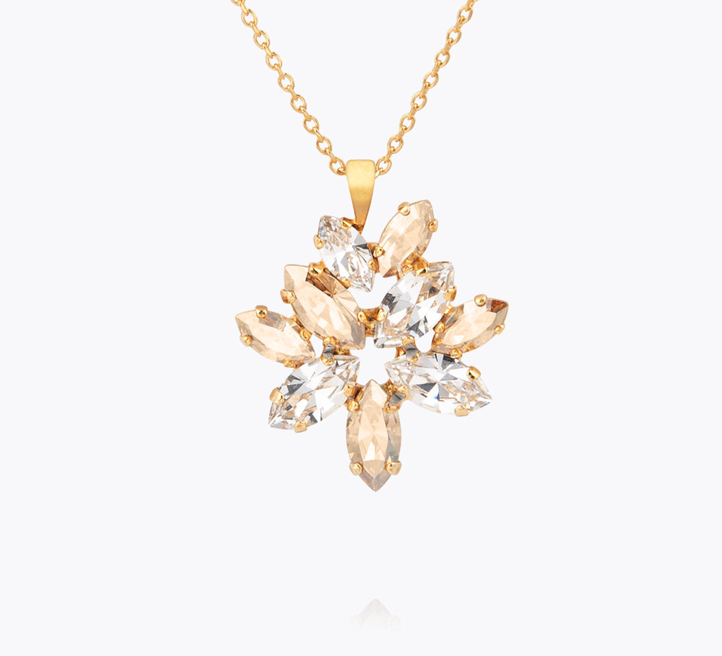 Caroline Svedbom - Melia Necklace Crystal Golden Shadow Gold