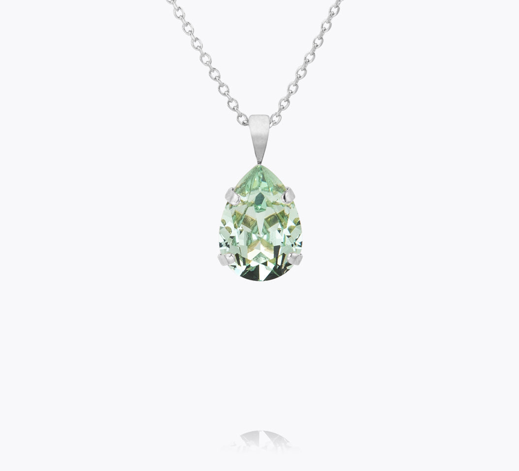 Caroline Svedbom - Mini Drop Necklace Chrysolite Rhodium