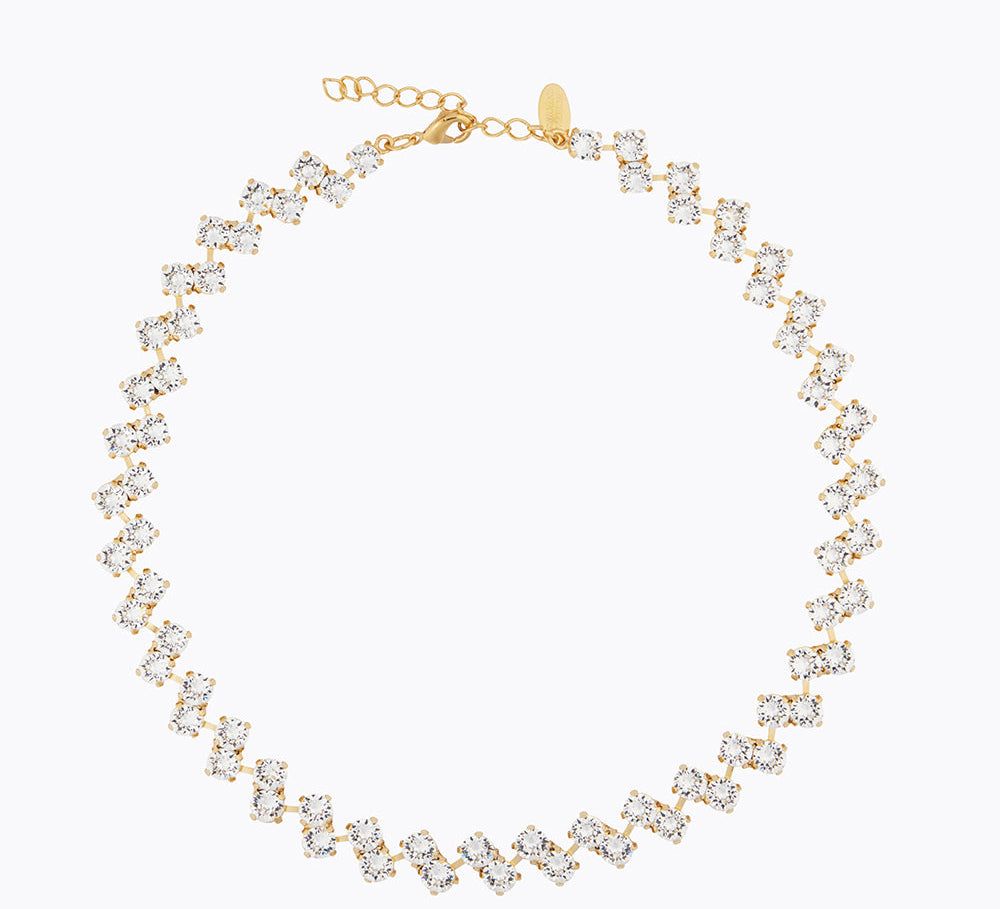 Caroline Svedbom - Fiona Necklace Crystal Gold