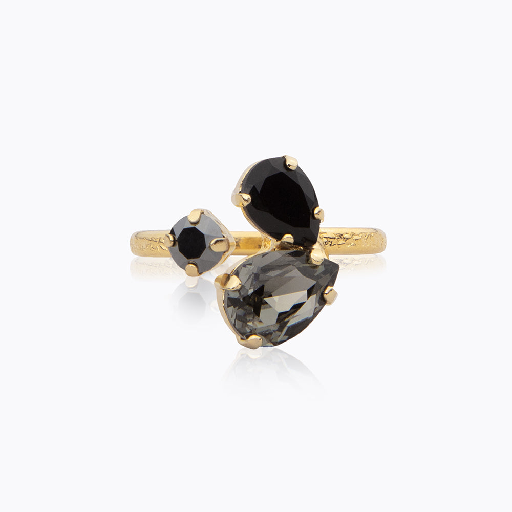 Caroline Svedbom - Alisia Ring Black Combo Gold