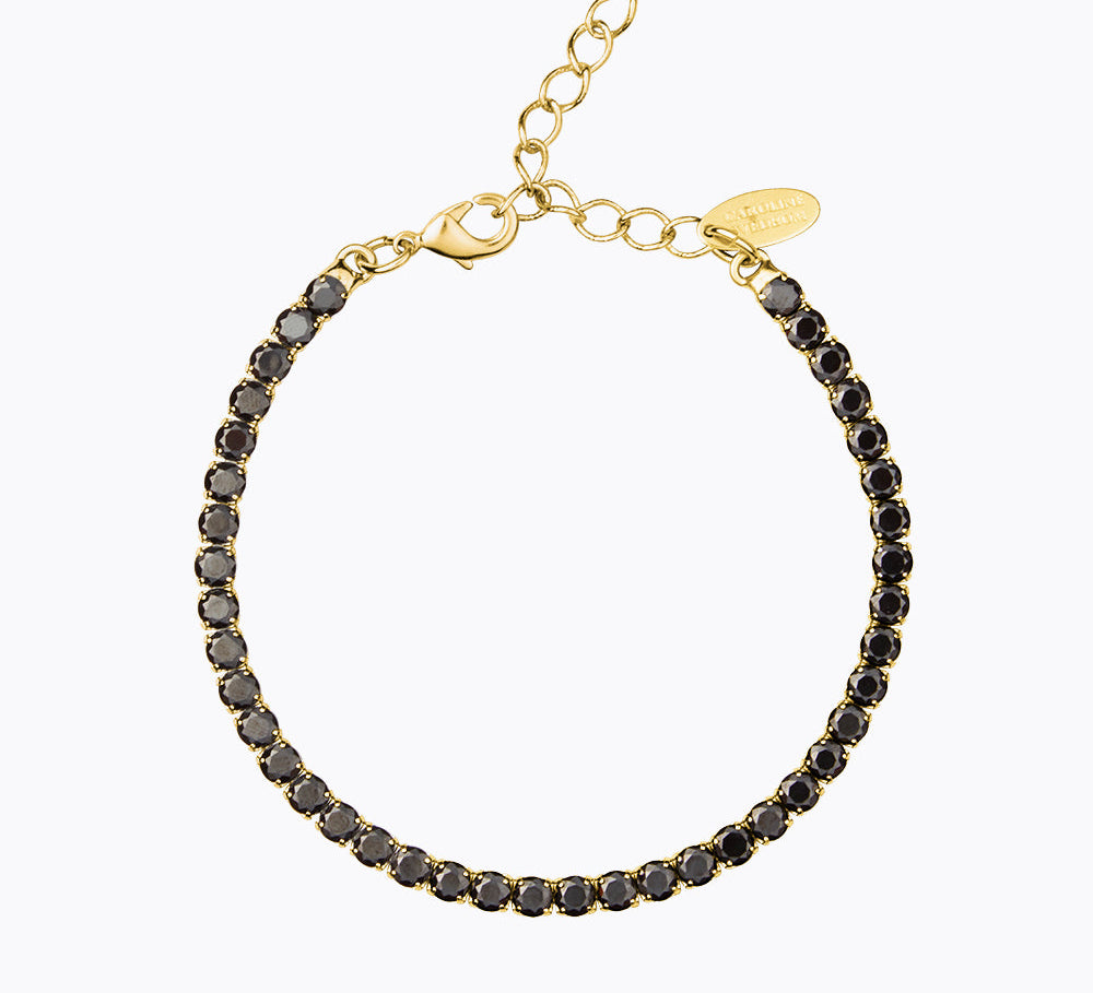 Caroline Svedbom - Jet Hematite Bracelet Jet Hematite Gold