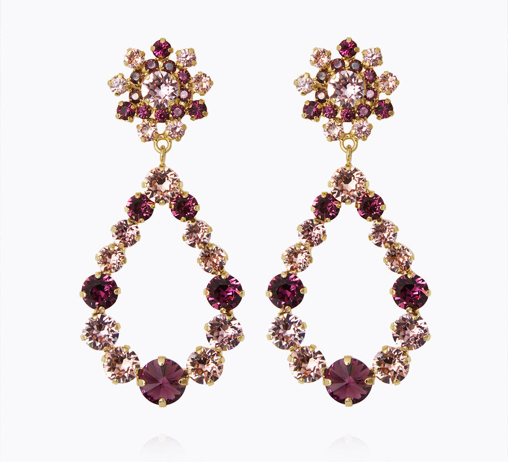 Caroline Svedbom - Grace Earrings Violet Combo Gold
