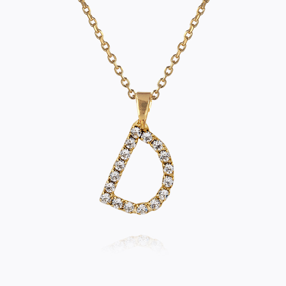 Caroline Svedbom - Mini Letter Necklace Letter D Gold