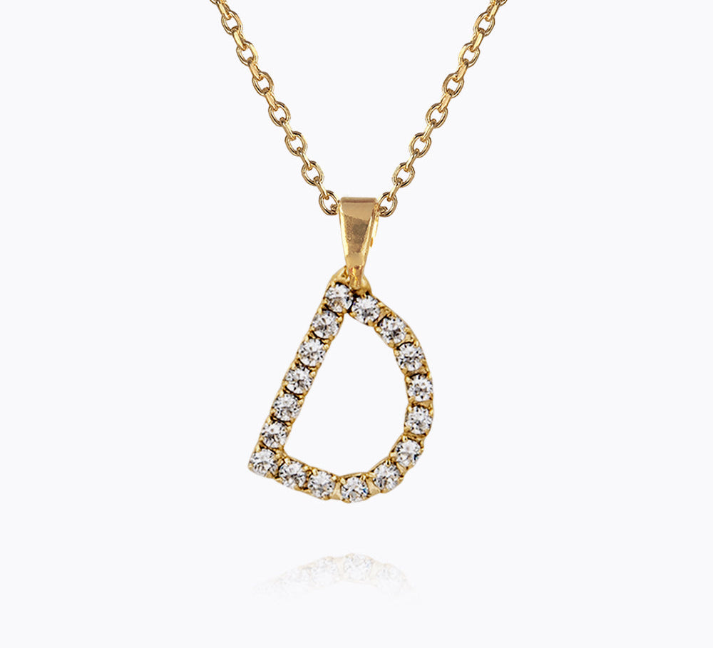 Caroline Svedbom - Mini Letter Necklace Letter D Gold
