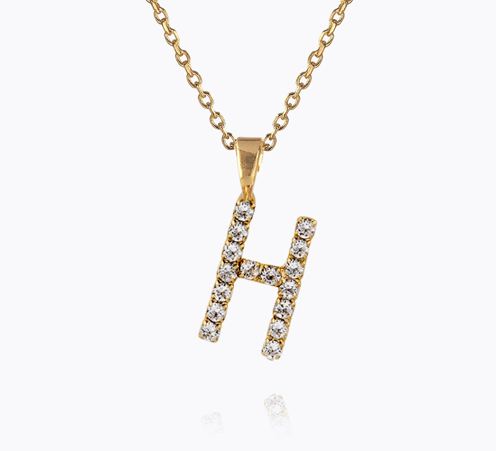 Caroline Svedbom - Mini Letter Necklace Letter H Gold