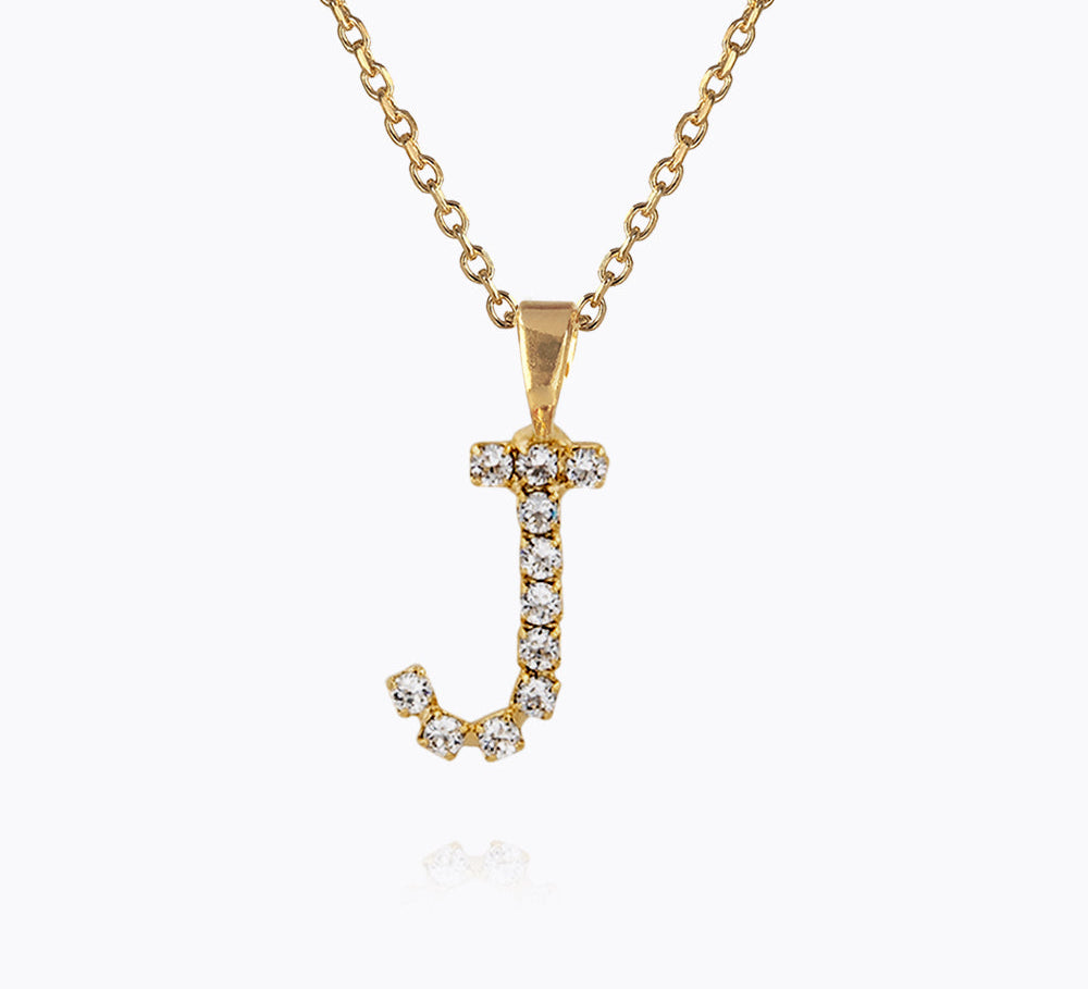 Caroline Svedbom - Mini Letter Necklace Letter J Gold