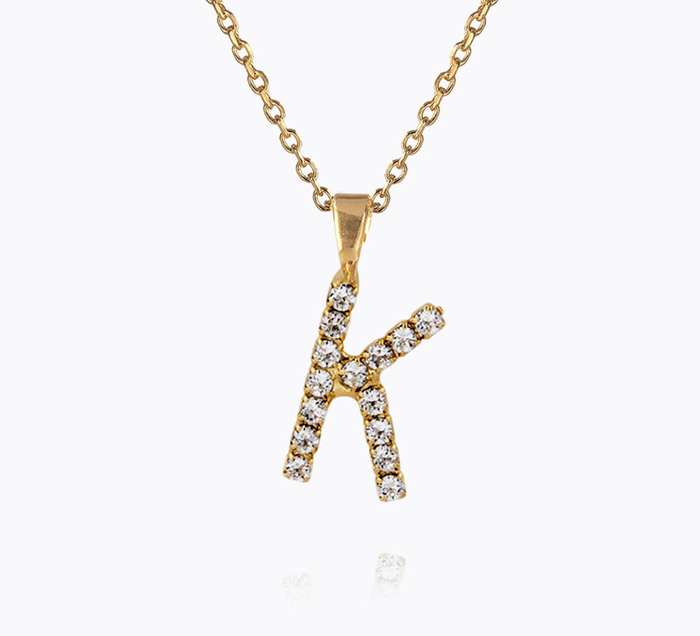 Caroline Svedbom - Mini Letter Necklace Letter K Gold
