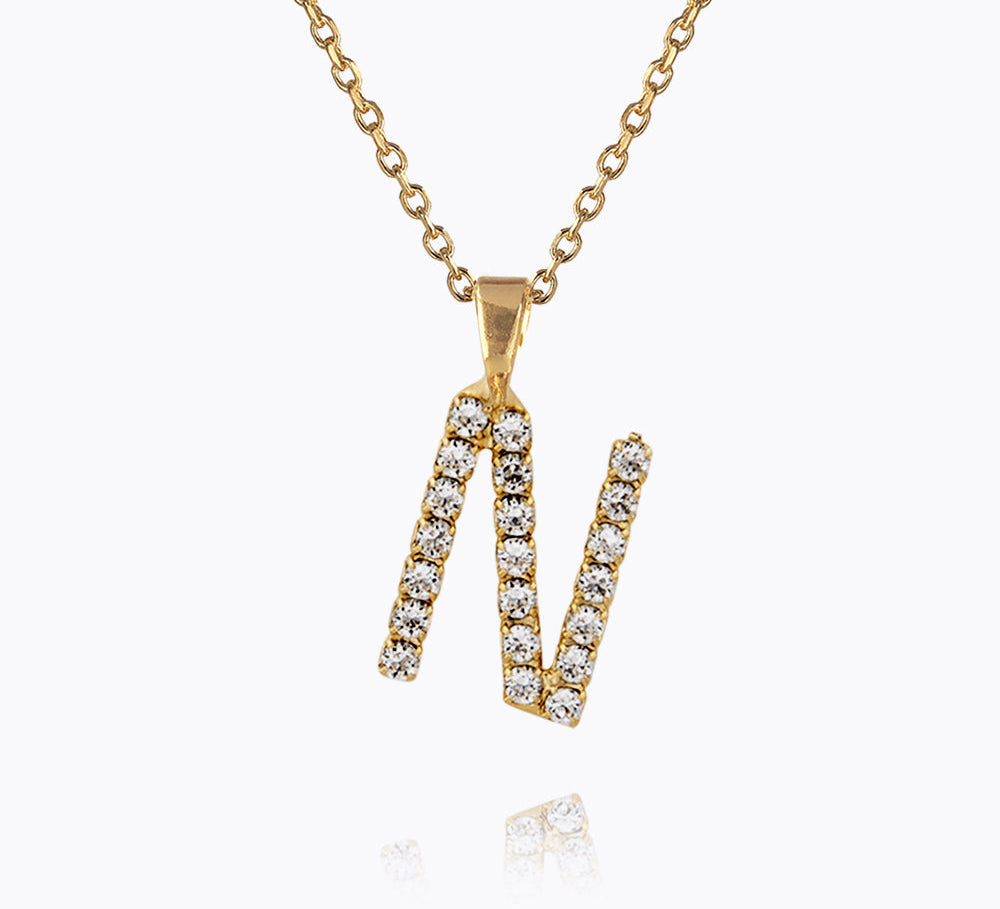Caroline Svedbom - Mini Letter Necklace Letter N Gold