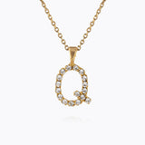 Caroline Svedbom - Mini Letter Necklace Letter Q Gold